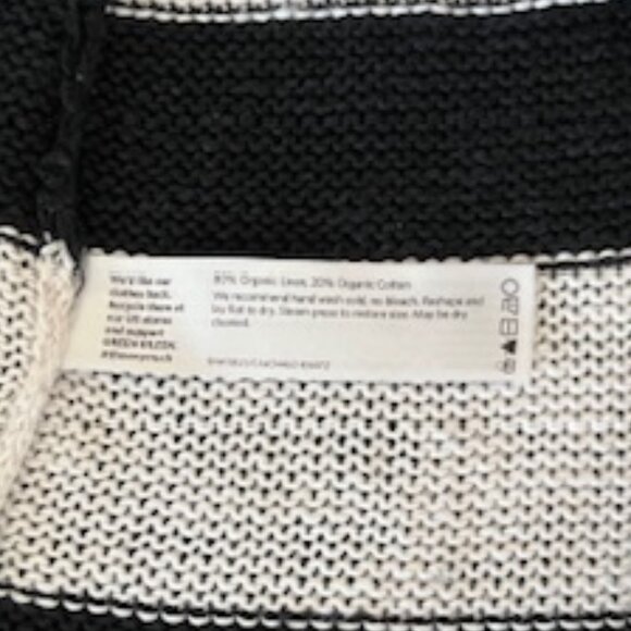 Eileen Fisher Lightweight Striped Linen Blend Sweater Large - Picture 7 of 8